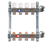 Коллекторная группа из нержавеющей стали с балансировочными и термостатическими вентилями 2 выхода Uni-Fitt