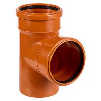 Тройник наружной канализации 110мм 87° ПВХ