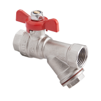 Кран с фильтром MVI 1/2" вн.-вн. бабочка