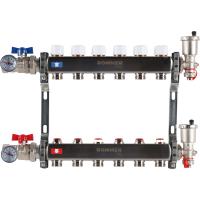 Коллектор из нержавеющей стали в сборе без расходомеров ROMMER 6 вых.