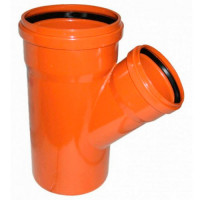 Тройник наружной канализации 200-110-200мм 45° ПВХ