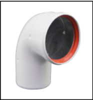 [GROPPALLI] [A03.011.001049] GROPPALLI Колено Ø 80 (90°) В/Н для конвекционных котлов {белый}