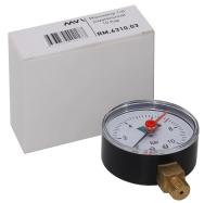 Манометр радиальный MVI, до 10 бар, D63 мм, с нижним подключением G1/4