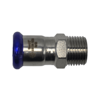 Пресс-фитинг с НР MVI, 15x1/2" (нержавеющая сталь)