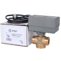 Компактный 2-Ходовой зональный клапан, сервопривод 230V, с кабелем 1м., НР 1" Stout SVM-0070-200125