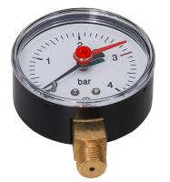 Манометр радиальный MVI, до 4 бар, D63 мм, с нижним подключением G1/4