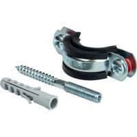 Комплекты Stout Хомут для труб, комплект: хомут+шпилька шуруп +дюбель пластиковый 1"(32-37)