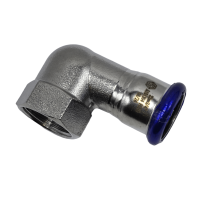 Пресс-угольник с ВР укороченный MVI, 22х1/2" (нержавеющая сталь)