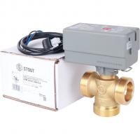 Компактный 3-Ходовой зональный клапан, сервопривод 230V, с кабелем 1м., НР 1 1/4" Stout SVM-0070-300132