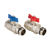 Шаровые краны без термометра для коллектора (комплект 2 штуки)