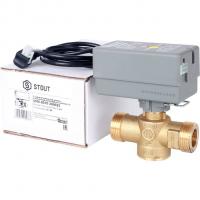 2-Ходовой зональный клапан, сервопривод 230V, с 3-х жильным кабелем 1м., НР 1" Stout SVM-0070-200025