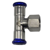 Пресс-тройник с ВР MVI, 42x1 1/4"x42 (нержавеющая сталь)