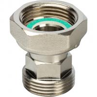 Разъемное соединение с плоским уплотнением и обратным клапаном, никелированное 1" Stout SDG-0019-020025