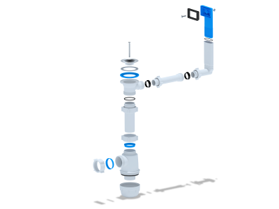 Сифон АНИ ГРОТ ф40 УНИВ. С ПЕРЕЛИВОМ A0140