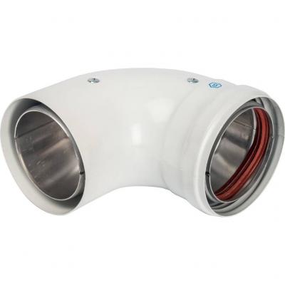 Элемент дымохода Stout DN 80 отвод 90° утепленный п/м