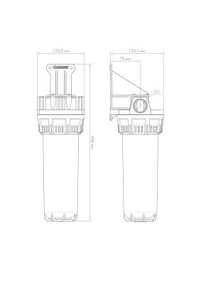 Корпус для картриджного фильтра Джилекс 1 М