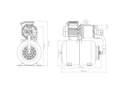 Поверхностный насос-автомат Джилекс «ДЖАМБО» 60/35 Н-24