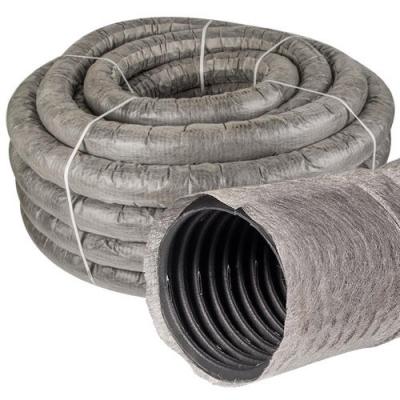 Труба дренажная 160 с перфорацией, в геотекстиле - 50 метров