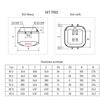 Водонагреватель накопительный Thermex H 5 O (pro)