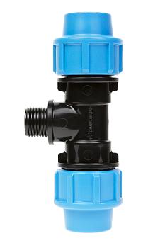 Тройник комбинированный с наружной трубной резьбой  20x1/2”Пx20 Джилекс