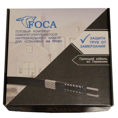 Кабель греющий саморегулирующийся на трубу 1м готовый комплект Foca